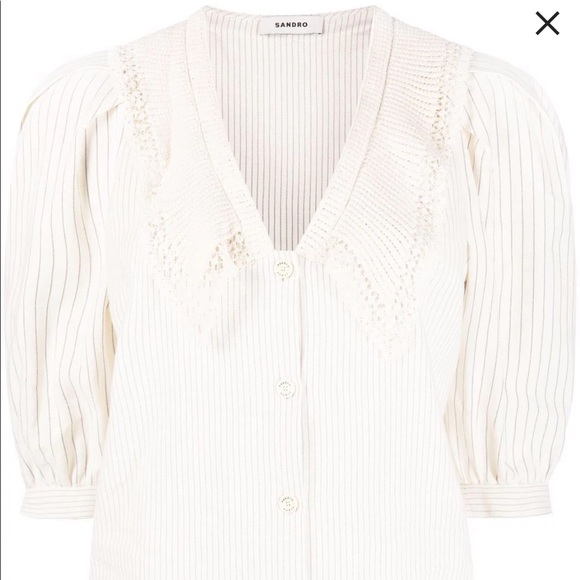 SANDRO striped linen shirt - Picture 4 of 5